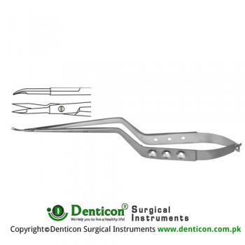 Micro Scissor Curved - Bayonet Shaped Stainless Steel, 18.5 cm - 7 1/4"